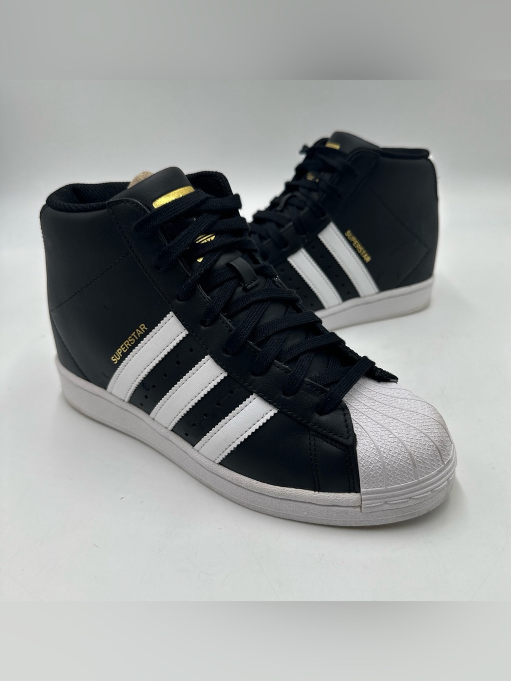 Adidas Superstar UP Hidden Wedge High Top Women’s 8.5 Black White FW0117
